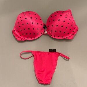 RARE and Vintage Victoria's Secret Sexy Little Things Polka Dot Set
